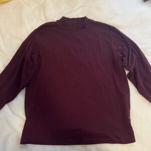 Burgundy Long Sleeve Top
